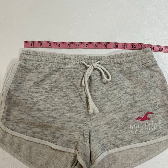 Hollister Gray Logo Drawstring Lounge Shorts Women’s Small Soft Athletic Casual - Picture 5 of 7